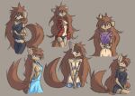 absurd_res anthro apogee_(tinygaypirate) arm_tuft black_nose bottomless bottomwear breasts brown_background brown_body brown_eyes brown_fur brown_hair canid canine canis cheek_tuft clothed clothing covering covering_breasts cowlick domestic_dog dress ear_piercing eyebrow_through_hair eyebrows facial_markings facial_piercing facial_tuft female floppy_ears fur furgonomics furry-specific_piercing gauged_ear hair hair_over_eye hands_behind_back head_markings hi_res inner_ear_fluff long_hair looking_aside mammal markings messy_hair midriff muzzle_piercing navel no_underwear nose_piercing off_shoulder one_eye_obstructed open_clothing open_shirt open_topwear panties pants pants_down partially_clothed pattern_clothing pattern_shirt pattern_topwear piercing plaid plaid_clothing plaid_shirt plaid_topwear portrait raised_arms shirt simple_background sitting slim small_breasts smile solo spitz standing three-quarter_portrait tied_shirt tinygaypirate topless topwear translucent translucent_hair tuft unbuttoned underwear 