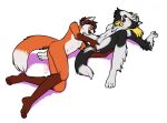  2019 anthro biped canid covering covering_face female fingering fur houkuko looking_pleasured lying male male/female mammal on_back open_mouth orgasm red_body red_fur spread_legs spreading tongue tongue_out 