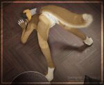  3d_(artwork) anthro canid canine canis diffident digital_media_(artwork) evie female hexagon hi_res jack-o&#039;_pose mammal pose solo wolf zackweird 