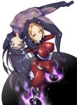  2girls artist_request black_hair bodysuit breasts brown_eyes brown_hair carrying catfight covered_navel covered_nipples guilty_crown highres large_breasts lifting lifting_person looking_at_another multiple_girls purple_eyes shinomiya_ayase short_hair skin_tight tsugumi_(guilty_crown) void_(guilty_crown) 