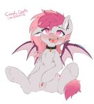  absurd_res bat_pony candy_quartz_(pony) chiropteran equid equine fan_character female feral hair hasbro hi_res horse mammal mlp_oc my_little_pony nekowyn pink_hair pony 