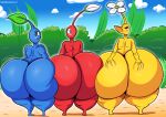  absurd_res ambiguous_gender anthro big_butt blue_pikmin blush butt digital_media_(artwork) elemental_creature female finalofdestinations flora_fauna group hi_res huge_butt humanoid male mammal nintendo not_furry pikmin pikmin_(species) plant red_pikmin thick_thighs video_games wide_hips yellow_pikmin 