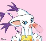  barefoot digimon feet fellatio furry gatomon gloves oral paws soles tailmon 