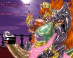  futanari huge_breasts huge_penis leather monster_girl nintendo pointless_censoring princess_peach reptile shiny tao_2carat transformation 