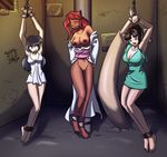  ancient barefoot basement bondage character_request dress higurashi_kagome inuyasha open_clothes sango 