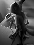  anthro canid canine digital_media_(artwork) disney duo female fur hi_res interspecies kitchen lutrine male male/female mammal monochrome mrs._otterton mustelid nick_wilde nude penetration sex smile twilightchroma zootopia 