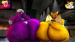  anthro ass_to_ass big_butt blush butt duo dust:_an_elysian_tail female female/female fidget huge_butt hyper hyper_butt jiant101 obese obese_female overweight overweight_female sega sonic_riders sonic_the_hedgehog_(series) video_games wave_the_swallow 