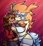  anthro blush bodily_fluids duo equid equine farm_girl female female/female hi_res horn horse humanoid keldeo keldeo_(resolute_form) kissing legendary_pok&eacute;mon licking making_out mammal middy_(midrushnic) mimny mimny123 nastymimny nintendo oral pok&eacute;mon pok&eacute;mon_(species) saliva saliva_on_tongue saliva_string size_difference sloppy_kiss tongue tongue_out unicorn video_games 