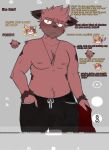  anthro beard canid canine canis dekoude duo facial_hair female fluffy hi_res jewelry male male/female mammal muscular necklace pecs shy slightly_chubby solo ursid wolf 