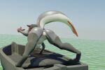  3d_(artwork) anthro blender_(software) breasts butt catfish claweddrip digital_media_(artwork) female fish hi_res jack-o&#039;_pose marine namo(claweddrip) ornateraven pose 