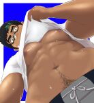  bara dotsu_(wtnbkwiyd) highres large_pectorals live_a_hero male_focus muscular muscular_male pectorals sweat tide wtnbkwiyd 