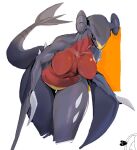  aliasing anthro anthrofied big_breasts black_sclera breasts curvy_figure dragon featureless_breasts female garchomp genitals glistening glistening_body kemono looking_at_viewer lying nintendo nipples non-mammal_breasts nude open_mouth pok&eacute;mon pok&eacute;mon_(species) pok&eacute;morph pussy sharp_teeth simple_background sketch slightly_chubby solo standing teeth thick_thighs thigh_gap video_games voluptuous white_background wide_hips yellow_eyes yuio 