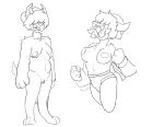  anthro areola battycat beanie big_areola canid canine canis clothing domestic_dog genitals gynomorph hair hair_over_eyes hat headgear headwear hi_res intersex mammal nipples nonbinary_(lore) pussy solo underwear undressing worm_(battycat) 