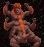  absurd_res anthro arachnid arthropod balls body_hair chest_hair foreskin genitals hair hi_res humanoid_genitalia humanoid_penis male mandibles mane mohawk multi_eye multi_limb muscular mygalomorph penis scalesnveins solo spider tarantula terek 