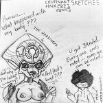  alien armor breasts clothed clothing confusion duo embarrassed exposed_breasts female halo_(series) headgear helmet hi_res human jewelry lieutenant_haix male mammal microsoft necklace nipples partial_nudity partially_clothed sketch the_harbinger_(halo) video_games xbox_game_studios 