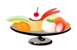  apple apple_bunny apple_slice blending cherry dessert food food_art food_focus fruit hirasawa_minami lowres mandarin_orange melon melon_slice mochi no_humans no_lineart original pudding pudding_a_la_mode simple_background still_life strawberry tray whipped_cream white_background 