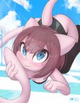  anthro ass_up blue_eyes blush breasts clothed clothing female hi_res legendary_pok&eacute;mon mew nintendo pink_body pok&eacute;mon pok&eacute;mon_(species) rilex_lenov solo video_games 