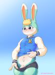  2021 animal_crossing anthro black_eyes blonde_hair blush bottomwear clothed clothing digital_drawing_(artwork) digital_media_(artwork) fur genitals girly green_body gym_bottomwear gym_clothing gym_shorts hair hi_res lagomorph leporid male mammal nintendo penis pinkupinkish presenting presenting_penis rabbit sasha_(animal_crossing) shorts simple_background smile solo thick_thighs tuft video_games white_body white_fur 