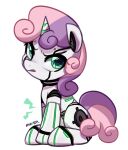 equid equine friendship_is_magic green_eyes hair hi_res horn machine mammal marenlicious multicolored_hair my_little_pony pink_hair purple_hair robot simple_background sitting sweetie_belle_(mlp) sweetie_bot_(mlp) two_tone_hair unicorn white_background 