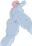  absurd_res animal_humanoid blue_body blue_skin butt dragmarok ear_fins female fin fish fish_humanoid genitals hi_res humanoid low-angle_view marine marine_humanoid muscular muscular_female muscular_humanoid nude pupils pussy scar slit_pupils solo undertale undertale_(series) undyne video_games worm&#039;s-eye_view yellow_sclera 