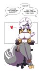  &lt;3 anthro bound breasts chloe_sinclaire clothing conditional_dnp dialogue female jollyjack mammal mephitid skunk solo unseen_character 