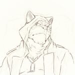  anthro bust_portrait canid canine canis clothing domestic_dog heylaw21 hi_res hood hoodie husky jewelry lifewonders live-a-hero male mammal monomasa necklace nordic_sled_dog portrait sketch solo spitz topwear video_games 