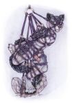  anthro bdsm bondage bound cosmosnowmew felid hi_res male mammal meeesh pantherine restraints rope rope_bondage rope_harness snow_leopard solo suspension 