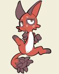  2019 anthro bird&#039;s-eye_view canid female flat_chested full-length_portrait fur genitals hi_res high-angle_view itsunknownanon lying mammal nickit nintendo on_back pok&eacute;mon pok&eacute;mon_(species) portrait pussy red_body red_fur semi-anthro solo spread_legs spreading video_games 