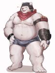  &lt;3 2021 3:4 absurd_res anthro armor belly bulge clothing epic_games fortnite headgear helmet hi_res humanoid_hands kemono male mammal moobs morningbread16 navel nipples one_eye_closed overweight overweight_male polar_bear polar_patroller_(fortnite) scar solo underwear ursid ursine video_games white_body wink 