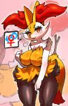 2021 absurd_res anthro big_breasts biped blush bodily_fluids braixen breasts claws digital_media_(artwork) digitigrade dipstick_tail disembodied_penis duo eyelashes featureless_breasts fellatio female female_focus fingering genital_fluids genitals hi_res human human_on_anthro interspecies male male/female mammal markings masturbation multicolored_tail nintendo nude omikuro oral penile penis pok&eacute;mon pok&eacute;mon_(species) pok&eacute;philia pussy pussy_juice sex short_stack smile solo_focus steam sweat tail_markings text video_games wide_hips 