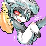  &lt;3 absurd_res armor blonde_hair blush bodily_fluids breasts close-up female fingering fingering_self hair headgear helmet hi_res humanoid humanoid_pointy_ears imp implied_fingering masturbation midna nintendo not_furry nude purple_background red_eyes simple_background solo sweat the_legend_of_zelda twili twilight_princess uyu vaginal vaginal_fingering vaginal_masturbation video_games 