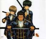  gintama hijikata_toushirou kondou_isao male okita_sougo shinsengumi 