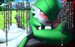  2019 anthro blush cowgirl_position detailed_background dialogue duo erection female female_on_top female_penetrated gardevoir human human_on_anthro interspecies japanese_text katahane3 male male/female male_on_anthro male_penetrating mammal nintendo nude on_top open_mouth outside penetration penis pok&eacute;mon pok&eacute;mon_(species) pok&eacute;philia pussy pussy_juice red_eyes sex text tongue translation_request vaginal vaginal_penetration video_games 