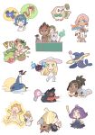  ! 4girls 6+boys :t acerola_(pokemon) alolan_marowak alternate_color bangs beanie blonde_hair blue_eyes blue_hair blue_sailor_collar blunt_bangs blush_stickers bone bounsweet braid bright_pupils brown_vest chibi closed_mouth commentary_request cosmog dark-skinned_female dark-skinned_male dark_skin dress eating electrocution fire flower food food_on_face frown gladion_(pokemon) green_eyes green_fire green_hair green_headband green_headwear grey_overalls grimsley_(pokemon) gyarados hair_dryer hairband hand_up hat hau_(pokemon) headband hiker_(pokemon) holding hood hoodie huan_li ilima_(pokemon) index_finger_raised kiawe_(pokemon) kneehighs komala kyogre lana_(pokemon) lillie_(pokemon) litten long_hair long_sleeves malasada mallow_(pokemon) mixing molayne_(pokemon) multiple_boys multiple_girls no_sclera overalls pants pink_flower pink_hair pokemon pokemon_(game) pokemon_sm popplio rowlet sailor_collar see-through sharpedo shiny_pokemon shirt shoes short_hair short_sleeves sleeveless sleeveless_dress sleeveless_shirt smeargle sophocles_(pokemon) spoken_character standing sun_hat sundress swept_bangs togedemaru trembling twin_braids twintails type:_null vest white_background white_dress white_footwear white_headwear white_legwear white_pants white_pupils white_shirt yellow_hairband 