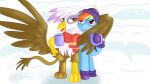  avian clothing container cup duo equid equine female female/female friendship_is_magic gilda_(mlp) gryphon hat headgear headwear hi_res horse jbond mammal my_little_pony mythological_avian mythology open_mouth pegasus pony rainbow_dash_(mlp) snow wings 