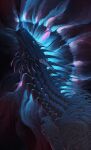  2021 ambiguous_gender blue_eyes digital_media_(artwork) dragon feral hi_res horn polunoch solo spines 