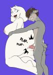  anthro bovid brown_hair caprine duo ezra_(torgore) female fur genitals goat grey_body grey_fur hair hi_res horn kareca male male/female mammal nipples penetration penis purple_eyes pussy sex simple_background toriel undertale_(series) vaginal vaginal_penetration white_body white_fur 