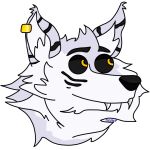  alpha_channel anthro canid canine canis ear_piercing ear_ring family_guy fluffy fur fur_markings headshot_portrait looking_aside male mammal markings piercing pleshelp portrait roman simple_background simple_face smile solo teeth transparent_background wolf yellow_eyes 