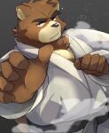  2021 absurd_res anthro boar_stag144 brown_body hi_res juuichi_mikazuki keikogi kemono male mammal martial_arts_uniform morenatsu overweight overweight_male solo sportswear ursid video_games visual_novel 