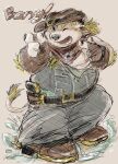  2021 absurd_res anthro aotadobukitch babe_bunyan bovid bovine cattle clothing cowboy cowboy_hat hat headgear headwear hi_res humanoid_hands kemono lifewonders male mammal one_eye_closed overalls overweight overweight_male solo tokyo_afterschool_summoners video_games wink young 