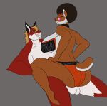  absurd_res afro anthro big_breasts breasts canid canine duo felid female fox hi_res hth_studios machairodontine male male/female mammal pantherine raquel_wyld_(hth) size_difference tiger unknown_artist 