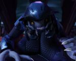  alien armor big_breasts bodysuit breasts claws cleavage clothed clothing female first_person_view halo_(series) hi_res huge_breasts looking_at_viewer microsoft nipple_outline sangheili sharp_teeth skinsuit solo teeth tight_clothing tyler_3d_(artist) video_games xbox_game_studios 