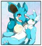  &lt;3 2018 age_difference anthro anthro_on_anthro anthrofied blue_body blue_fur blue_horn blue_skin blush breasts christmas claws dragon dragonair duo feathered_wings feathers female fur genitals green_eyes holidays horn interspecies larger_female male male/female mature_female mellonsoda multicolored_body navel nidoqueen nintendo nude one_eye_closed open_mouth open_smile penis pok&eacute;mon pok&eacute;mon_(species) pok&eacute;morph simple_background size_difference smaller_male smile tongue two_tone_body video_games white_body white_feathers white_skin wings 