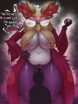  2021 aeonspassed anthro areola blush breasts delphox dialogue digital_media_(artwork) duo english_text female fingers front_view genitals hi_res holding_object holding_pok&eacute;ball navel nintendo nipples pok&eacute;ball pok&eacute;mon pok&eacute;mon_(species) pussy solo_focus text video_games 