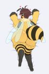  absurd_res animal_humanoid antennae_(anatomy) anthro aphis_(bepinips) arthropod arthropod_abdomen arthropod_humanoid bed bee bee_humanoid bepinips big_breasts big_butt black_body blush breasts brown_hair butt curvy_figure female furniture hair heart_symbol hi_res huge_breasts huge_butt humanoid hymenopteran hymenopteran_humanoid insect insect_humanoid looking_at_viewer looking_back lying multicolored_body non-mammal_breasts nude on_bed on_front rear_view solo thick_thighs voluptuous watermark wide_hips wings yellow_body 