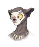  2013 absurd_res anthro hi_res iztli jewelry lemur male mammal necklace primate simple_background sketch smle solo strepsirrhine white_background 