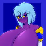  big_breasts blush bodily_fluids breasts bust_portrait cleavage clothed clothing female froslass frostine_glacier hair huge_breasts humanoid hyper hyper_breasts nintendo pok&eacute;mon pok&eacute;mon_(species) portrait purple_body purple_skin short_hair solo sweat sweatdrop ultrazeta120 video_games 