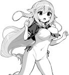  animal_ears azur_lane azur_lane:_slow_ahead bouncing_breasts breasts floppy_ears greyscale hori_(hori_no_su) i-25_(azur_lane) large_breasts long_hair monochrome official_art one-piece_swimsuit puffy_short_sleeves puffy_sleeves rabbit_ears sailor_collar short_sleeves sweatdrop swimsuit very_long_hair 