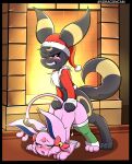  absurd_res chimney christmas doggystyle duo eeveelution espeon female feral from_behind_position hi_res holidays male male/female nintendo pok&eacute;mon pok&eacute;mon_(species) sex umbreon video_games xdragoncam 