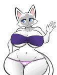  2021 animated anthro big_breasts blue_eyes breasts cleavage clothed clothing curvy_figure digital_media_(artwork) domestic_cat felid feline felis female fingers fur gesture grey_body grey_fur hand_on_hip hayakain hourglass_figure huge_breasts kitty_(hayakain) long_tail looking_at_viewer mammal multicolored_body multicolored_fur navel panties simple_background smile solo teeth thick_thighs topwear tube_top two_tone_body two_tone_fur under_boob underwear voluptuous waving waving_at_viewer white_background white_body white_fur wide_hips 